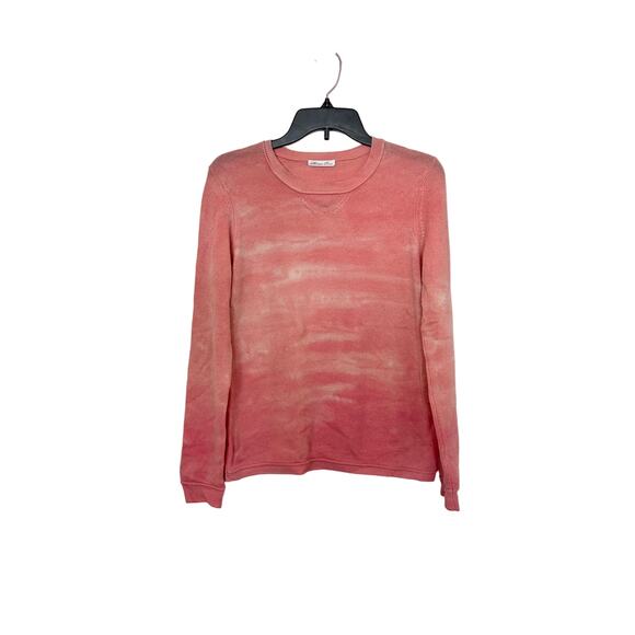 Minnie Rose Cashmere Sweater Pink Ombre Knit Crewneck Size Medium - Picture 1 of 5